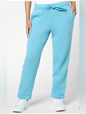 French Terry Slim Leg Drawstring Pants New Large